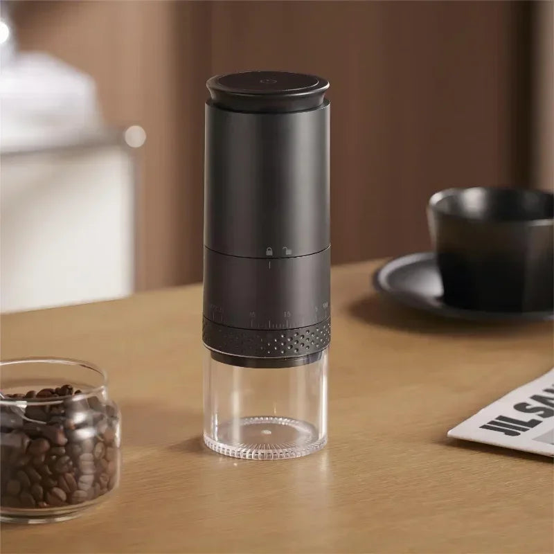 Electric Coffee Grinder with 1500mAh Conical Burr and Adjustable Grinding Settings
