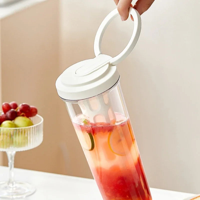 1L Manual Cold Brew Coffee Maker with Handle - High-Capacity Portable Beverage Infuser for Juices, Tea, and Coffee