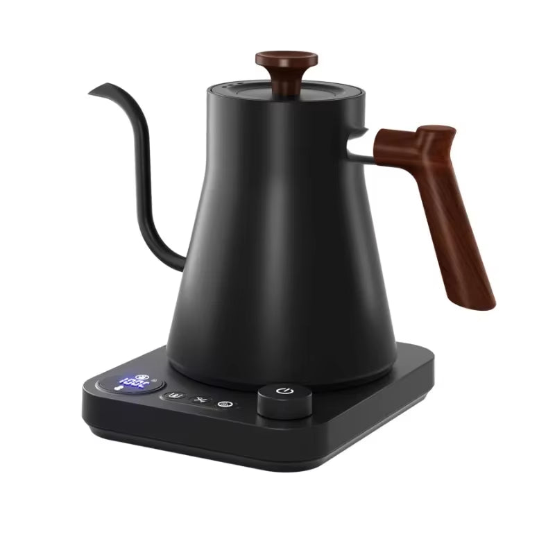 Electric Gooseneck Kettle 900ML - Precision Temperature Control Coffee Pot with Rapid Heating Capability (110V/220V)