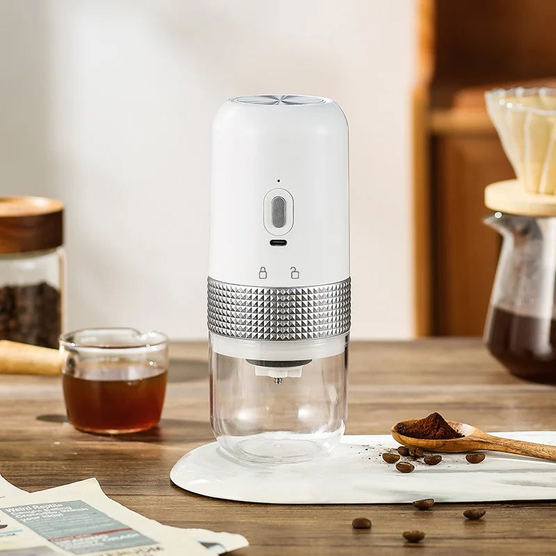 Portable Electric Coffee Grinder - Compact and Versatile Bean Grinder for Home and Travel Applications