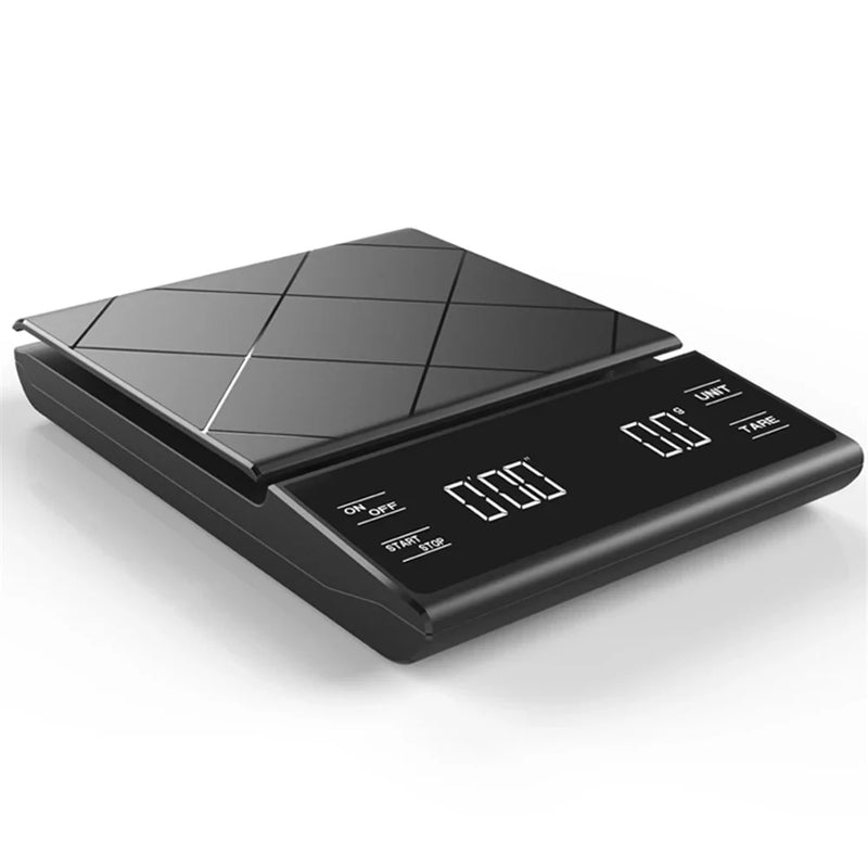 USB Rechargeable Kitchen Coffee Scale with Timer and LED Display - Digital Oz/Ib/G Electronic Food Scale for Household Use