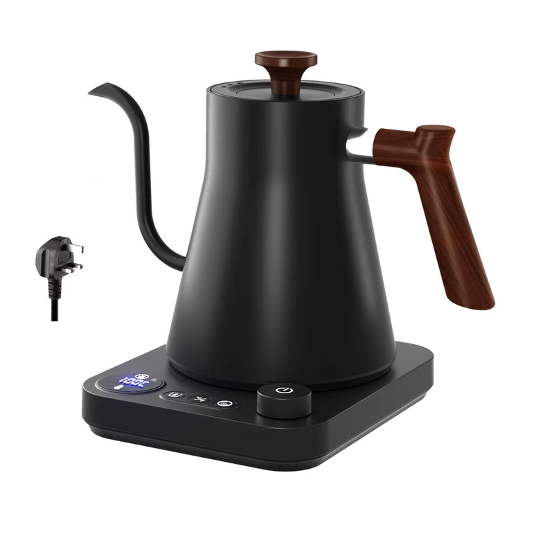 Electric Gooseneck Kettle 900ML - Precision Temperature Control Coffee Pot with Rapid Heating Capability (110V/220V)
