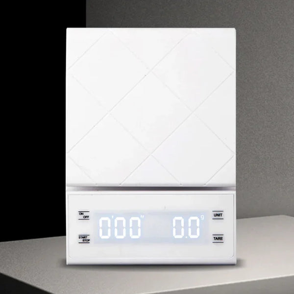 USB Rechargeable Kitchen Coffee Scale with Timer and LED Display - Digital Oz/Ib/G Electronic Food Scale for Household Use