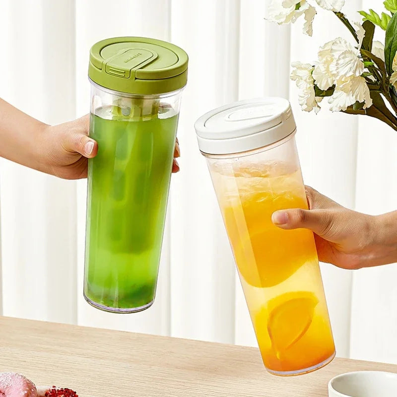 1L Manual Cold Brew Coffee Maker with Handle - High-Capacity Portable Beverage Infuser for Juices, Tea, and Coffee