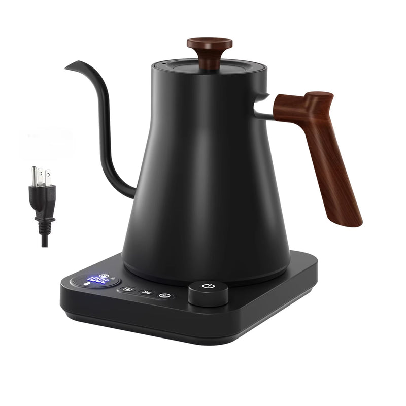 Electric Gooseneck Kettle 900ML - Precision Temperature Control Coffee Pot with Rapid Heating Capability (110V/220V)