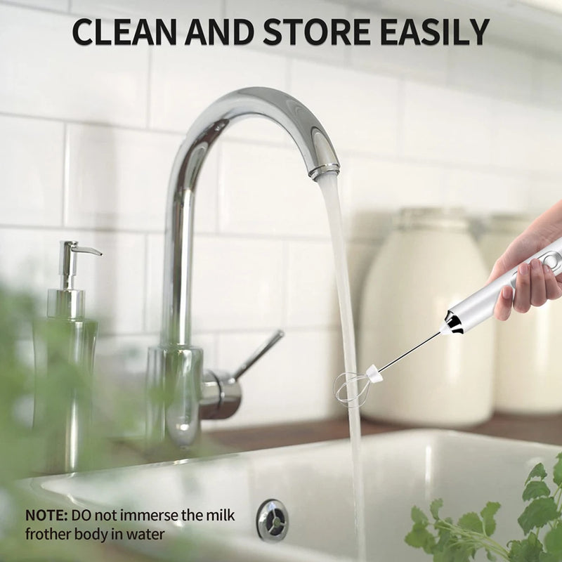 Premium Electric Handheld Milk Frother and Egg Blender for Perfect Coffee, Matcha, and Cappuccino Creations