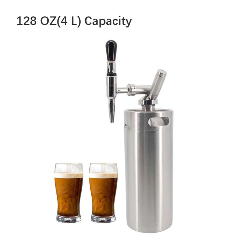 Nitro Cold Brew Coffee Maker - Premium 64oz & 128oz Dispenser System with PRV Kit and Stout Creamer Faucet for the Ultimate Coffee Experience