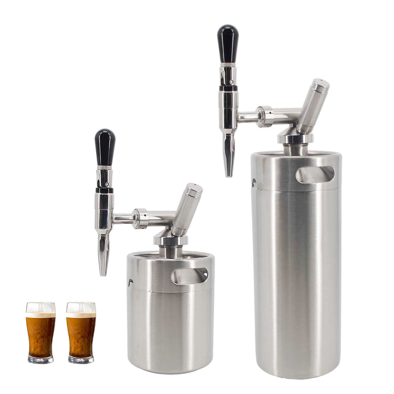 Nitro Cold Brew Coffee Maker - Premium 64oz & 128oz Dispenser System with PRV Kit and Stout Creamer Faucet for the Ultimate Coffee Experience