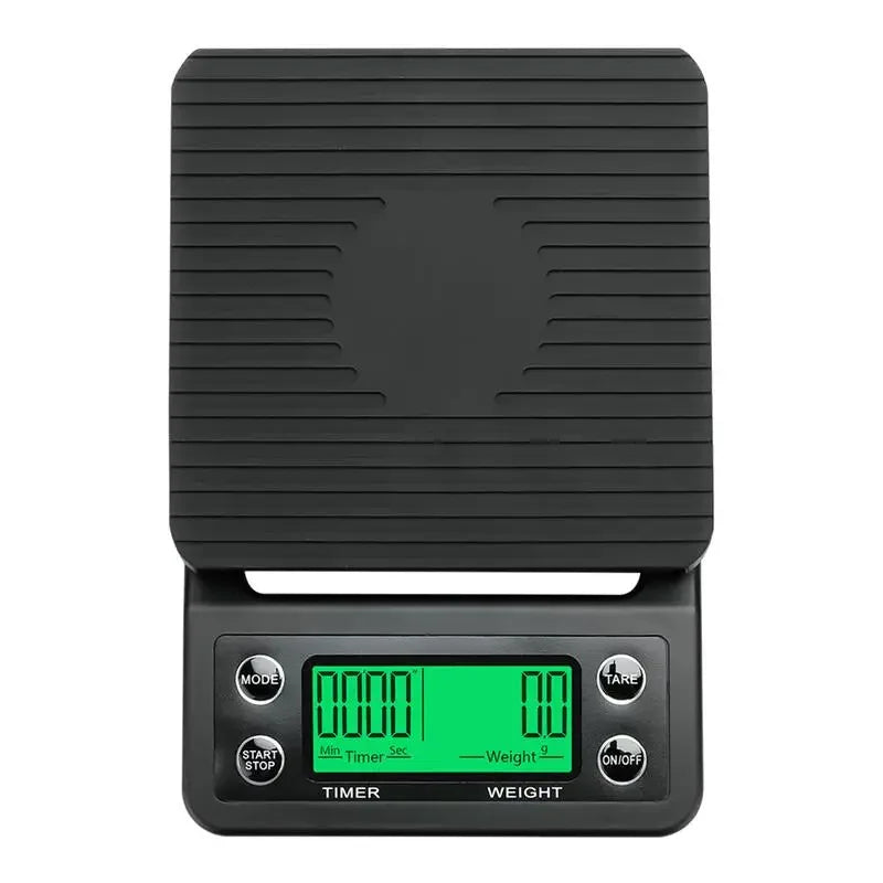 Precision Digital Coffee Scale with Integrated Timer - 0.1g Accuracy and LED Display for Perfect Brewing