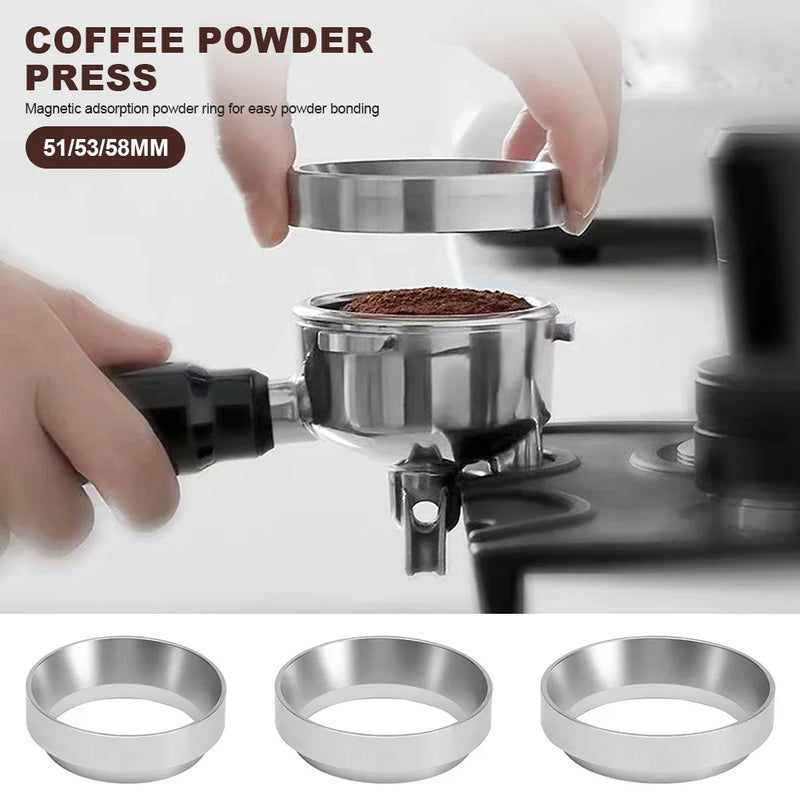 Enhance Your Espresso Experience with the Premium Espresso Coffee Catcher Ring - Perfect for 51mm, 53mm, and 58mm Portafilters