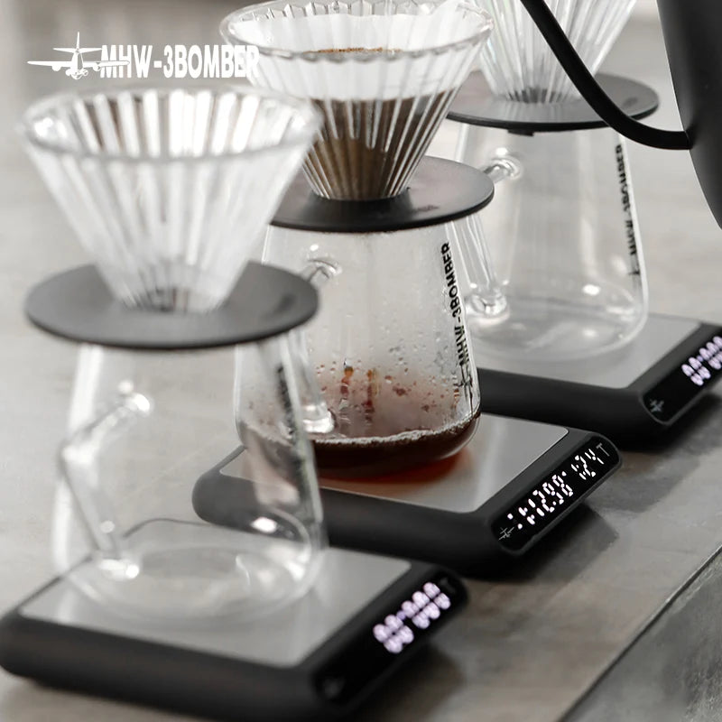 Smart Drip Espresso Coffee Scale with Automatic Timer and USB Charging - The Essential Tool for Precision Brewing in Home Baristas and Cafés