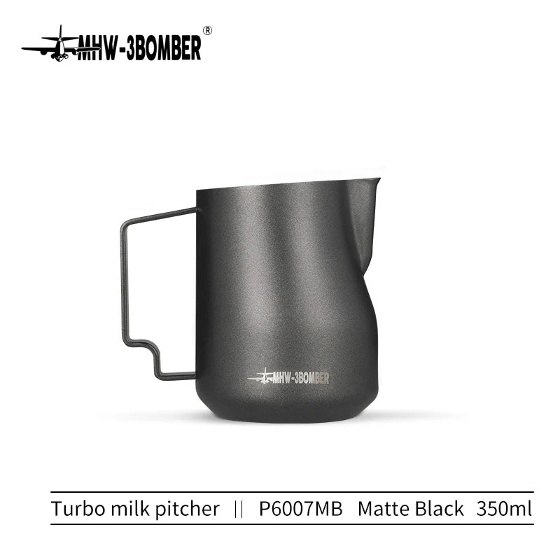 Turbo Milk Frothing Pitcher – Barista Steaming Jug for Home & Kitchen (350ml/450ml)
