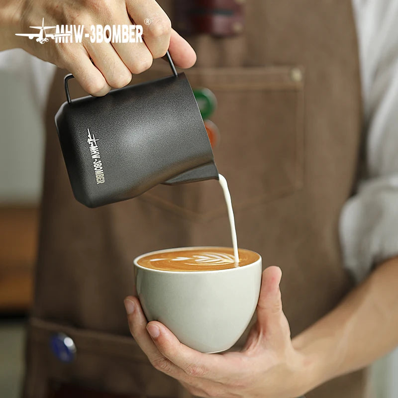 Turbo Milk Frothing Pitcher – Barista Steaming Jug for Home & Kitchen (350ml/450ml)