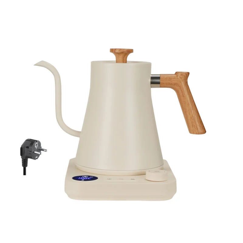Electric Gooseneck Kettle 900ML - Precision Temperature Control Coffee Pot with Rapid Heating Capability (110V/220V)