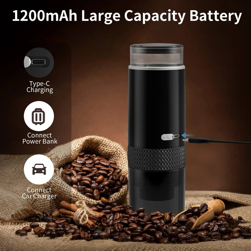 2-in-1 Portable Electric Coffee Maker – For Ground Coffee & Capsules