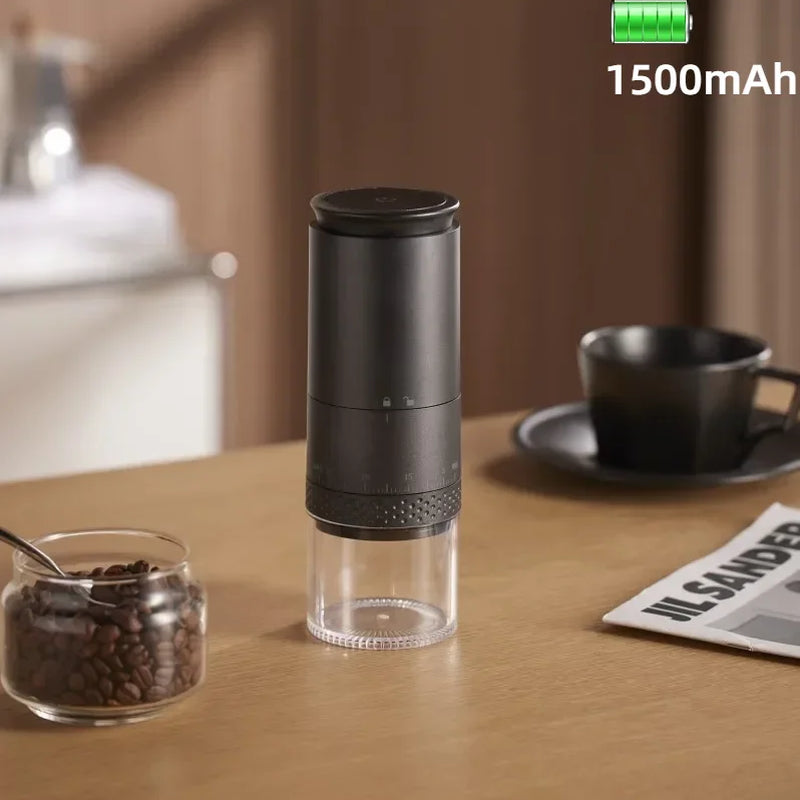 Electric Coffee Grinder with 1500mAh Conical Burr and Adjustable Grinding Settings