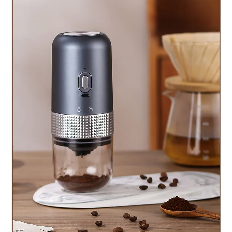 Portable Electric Coffee Grinder - Compact and Versatile Bean Grinder for Home and Travel Applications