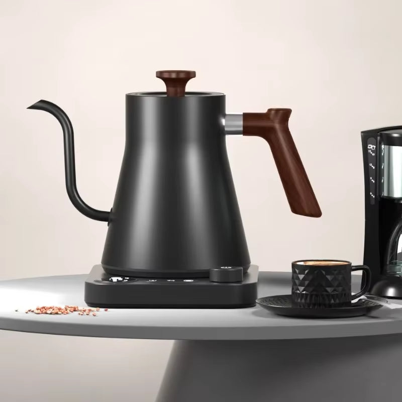Electric Gooseneck Kettle 900ML - Precision Temperature Control Coffee Pot with Rapid Heating Capability (110V/220V)